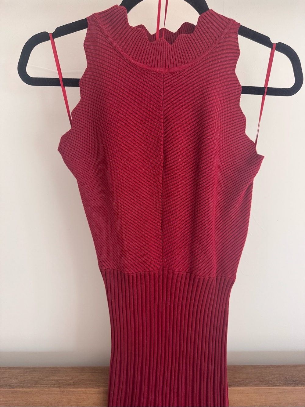 Adelyn Rae Open Back Halter Neck Scallop Edge 'FREYA SWEATER' Dress - Picture 3 of 8